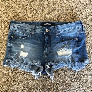 WORN ONCE Express women’s jean shorts size 8!!!!